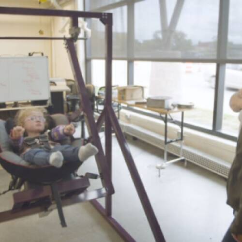 Grand Valley Student Engineers Build Custom Swing for Child with Special Needs